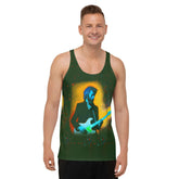 NS 840 Men's black tank top for gym workouts.